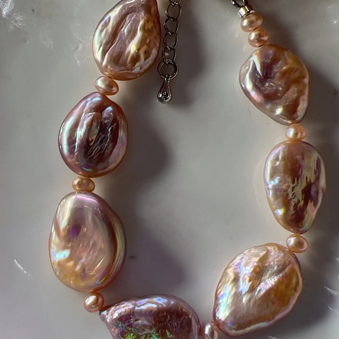 淡水珍珠手绳合金