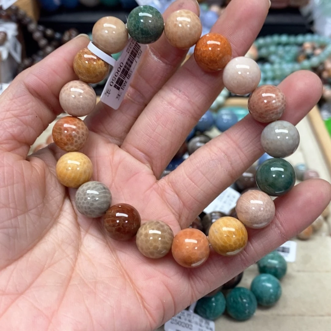 硅化珊瑚（珊瑚玉）手链未镶嵌坚**敢109