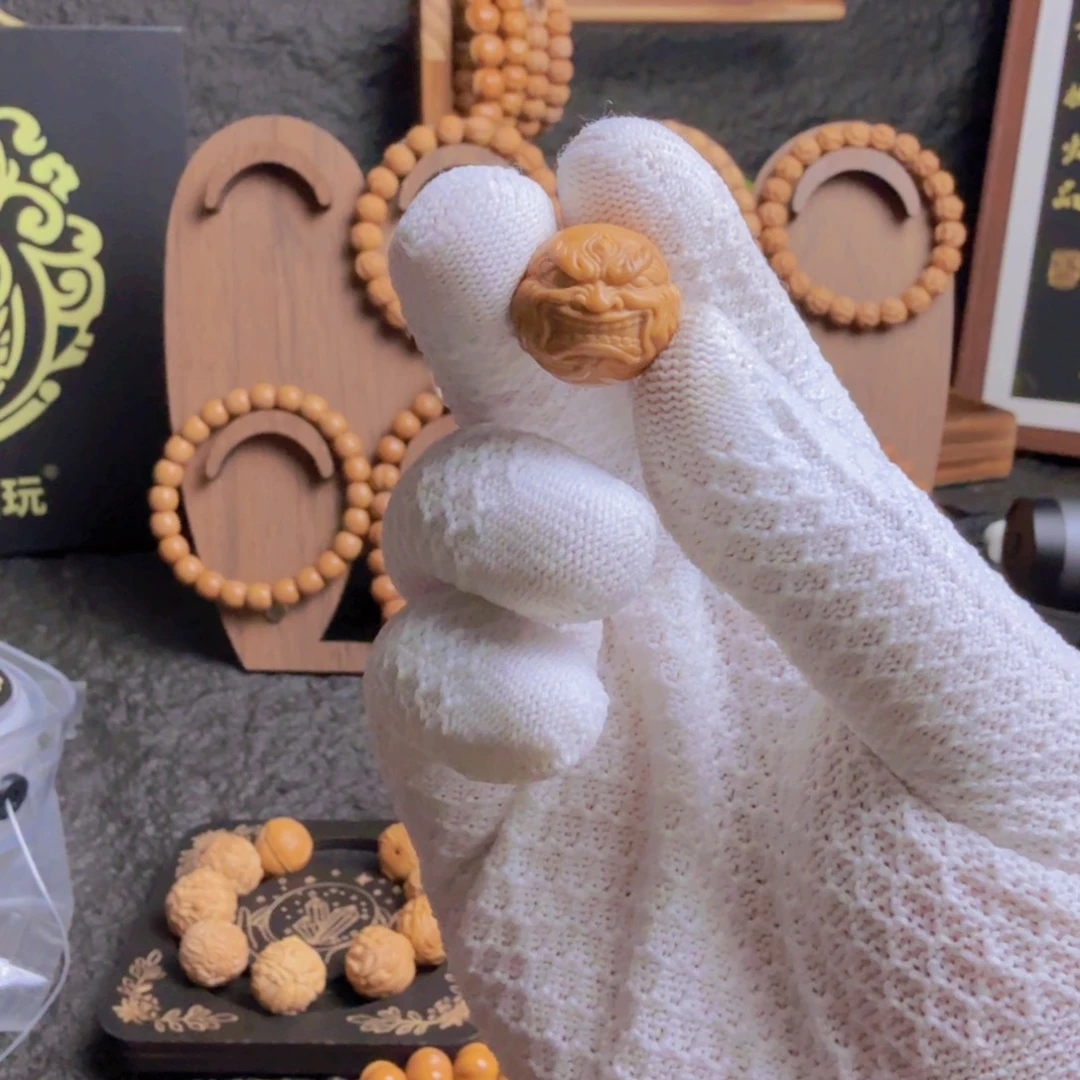 配件猴头单珠雕刻