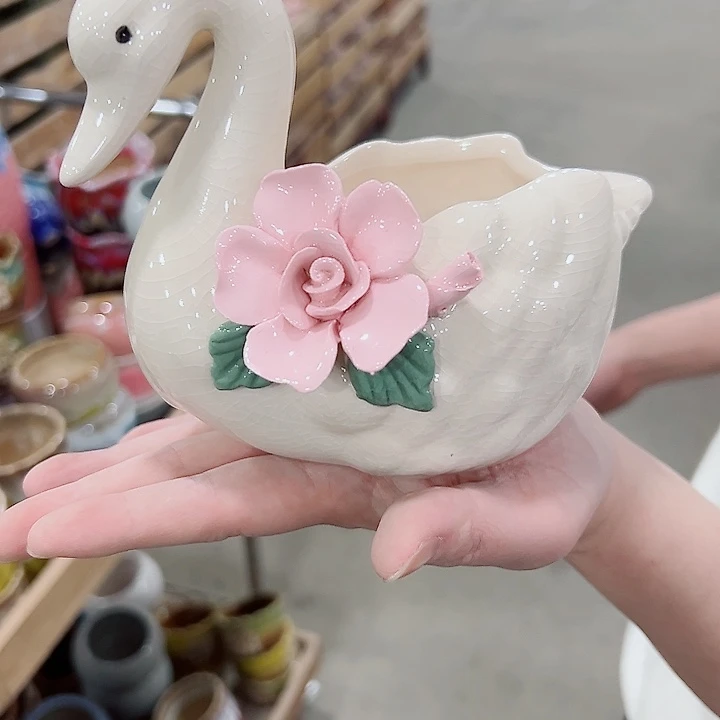 有孔.凑满10元发货多肉陶瓷花盆！