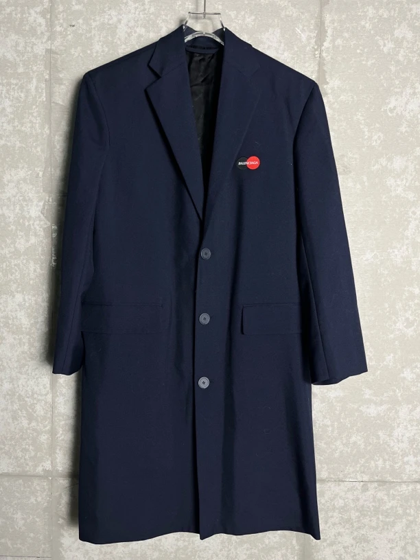 未使用 Balenciaga/巴黎世家 34/刺绣万事达长款西服/08828/JP