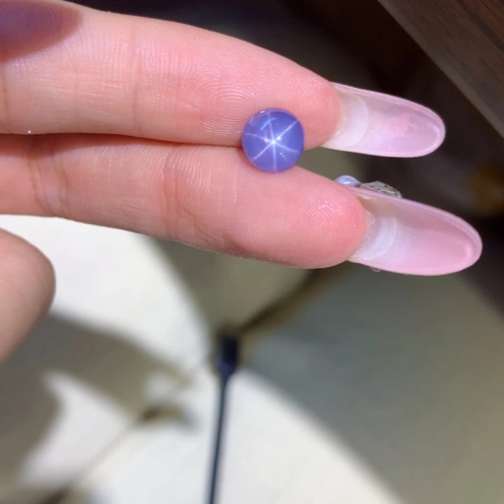 蓝宝石裸石3.08ct无烧缅甸星光蓝宝石