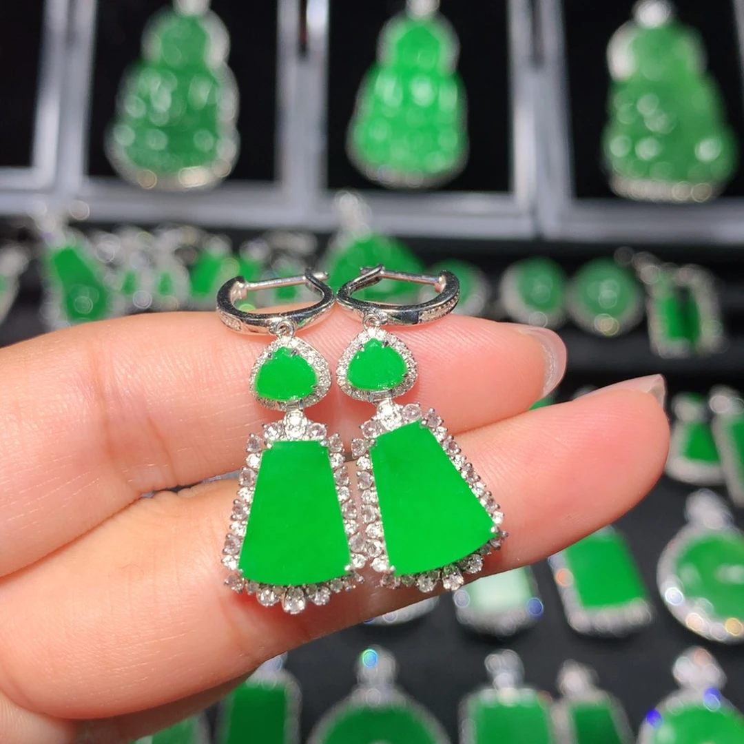 翡翠18K金镶嵌吊坠(不含链)翡翠