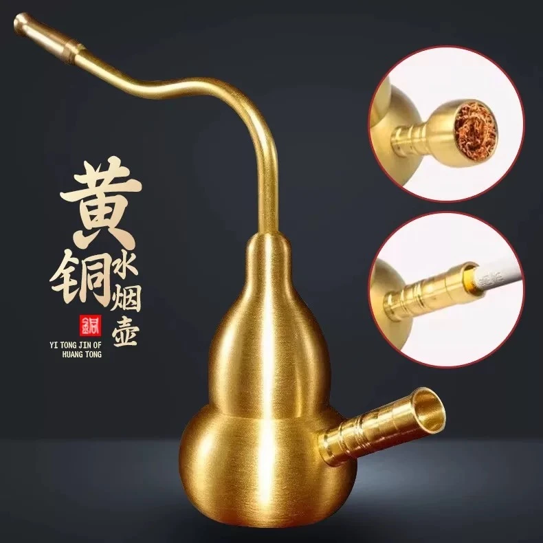 新款黄铜葫芦型四合一两用型实用创意手把件简约复古摆饰工艺品