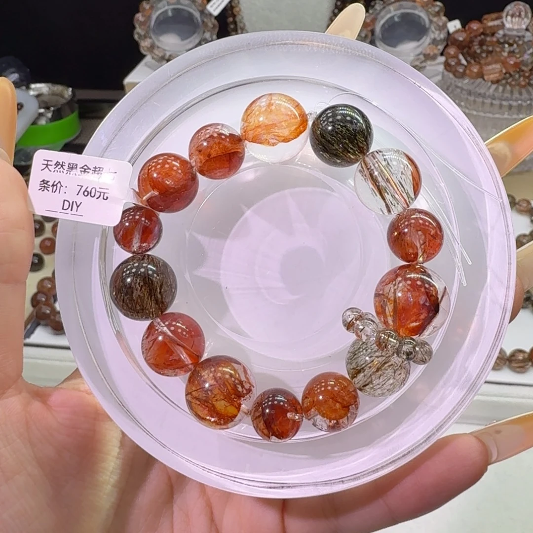 手链水晶未镶嵌黑金超七