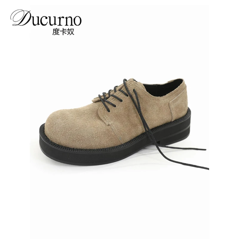 新款欧美复古德比鞋男cleanfit高级感大头磨砂头层牛皮德比皮鞋