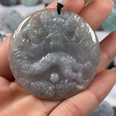 翡翠颈饰未镶嵌龙行天下福利