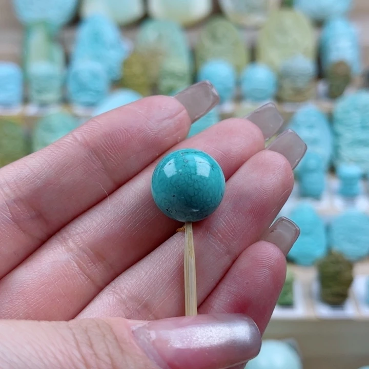绿松石未镶嵌珠宝奇石14mm