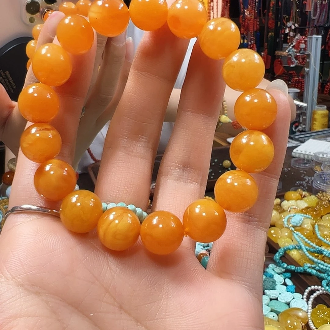 婵***绣手链蜜蜡未镶嵌手串