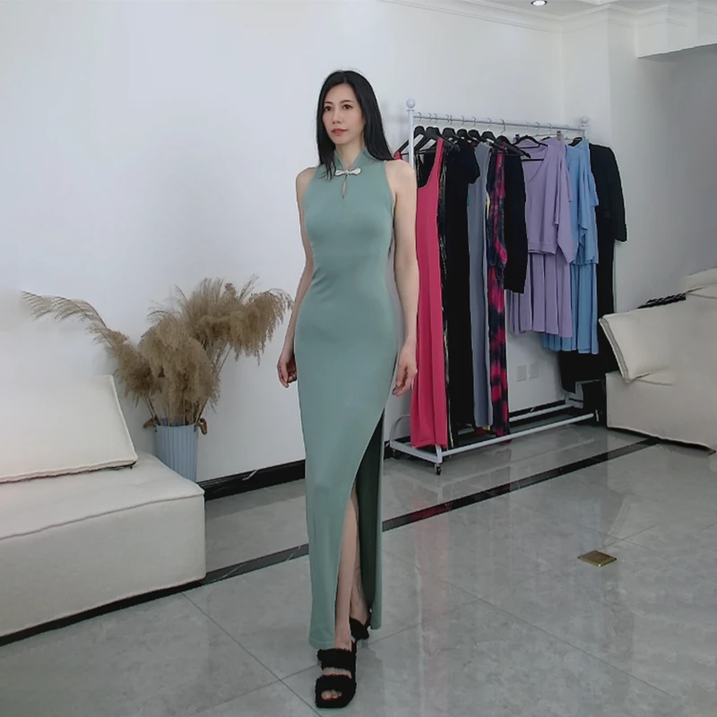 冰丝旗袍-清货专场，默认微瑕，No退NO换，看清楚再拍