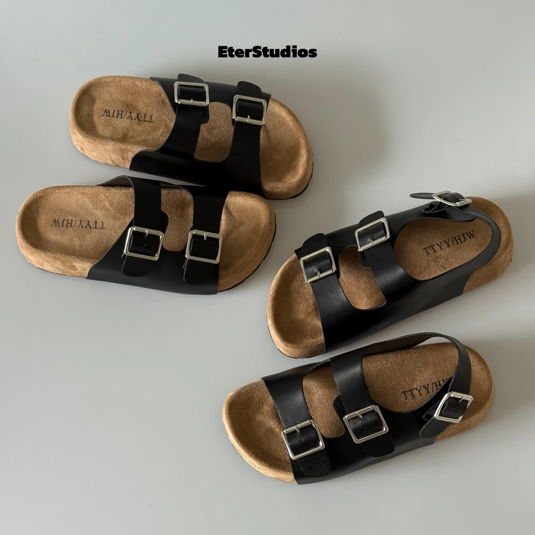 Es家“黑森林蛋糕”夏季勃肯凉鞋厚底增高百搭外穿休闲沙滩勃肯鞋