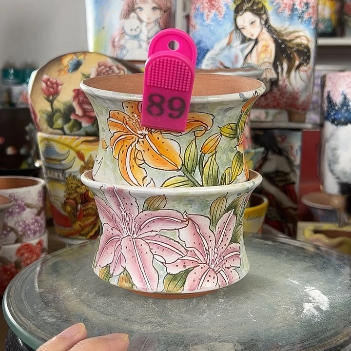 景德镇市手绘花盆性价比超级无敌高