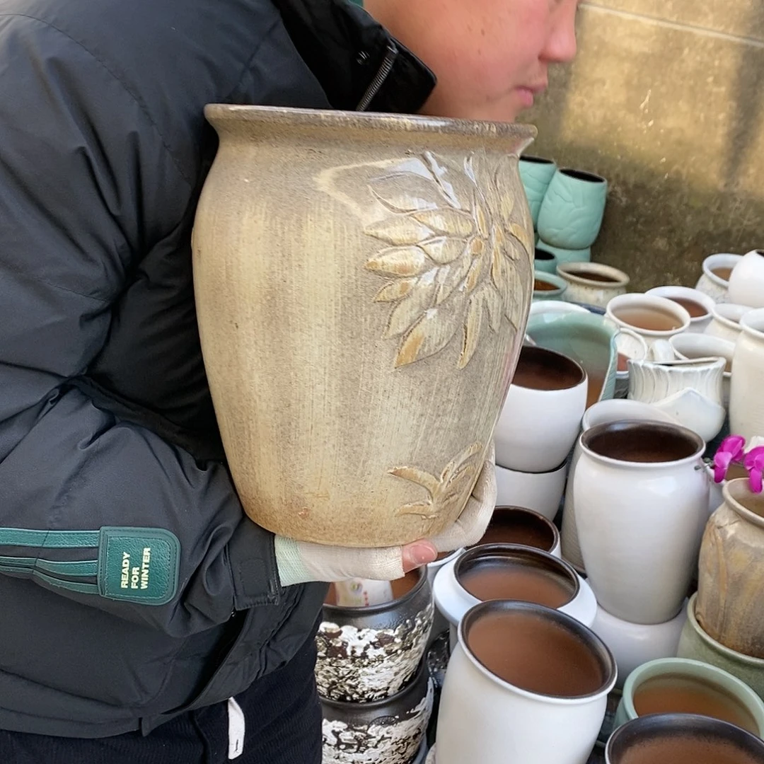 紫砂花盆正品口20高25