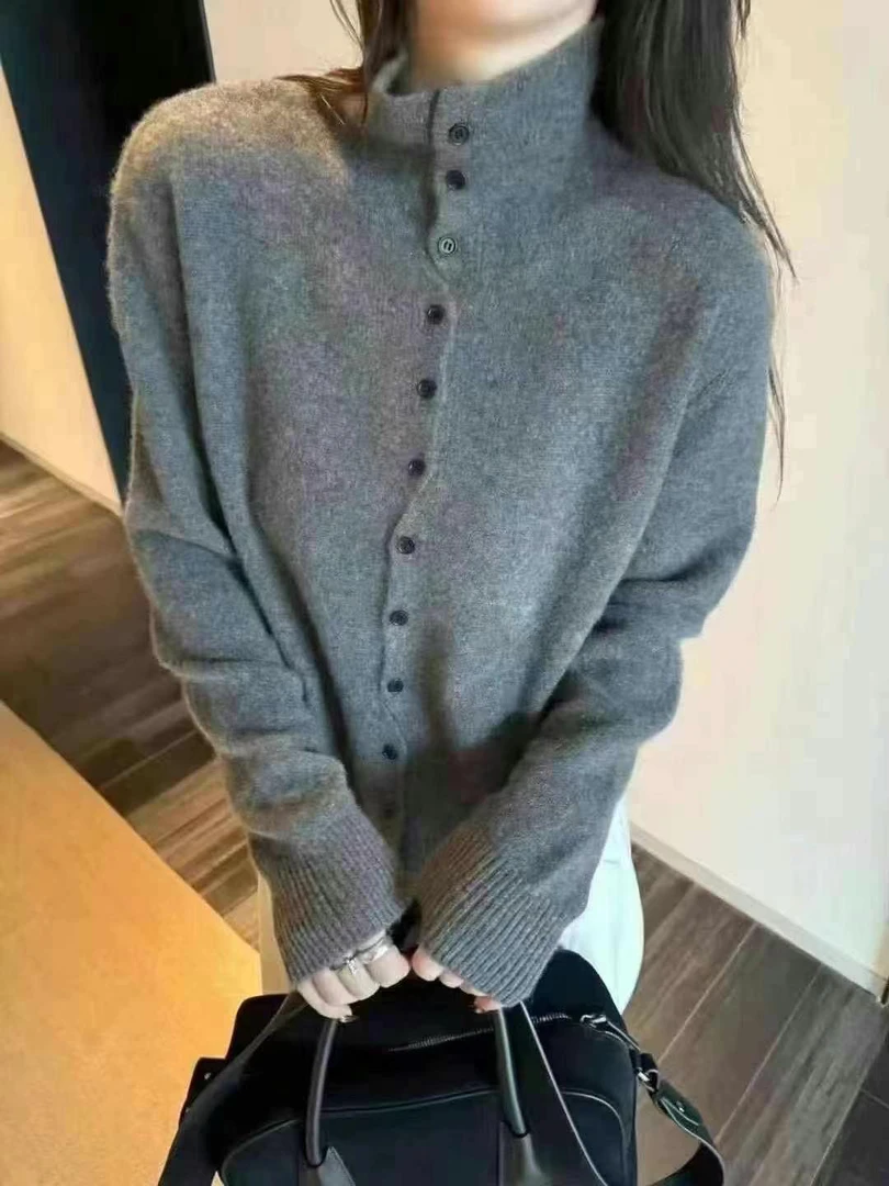 羊绒毛衣紫色余1