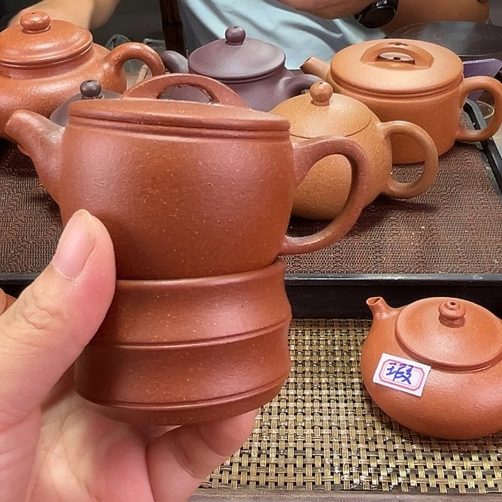 茶壶紫砂汉瓦90毫升红降