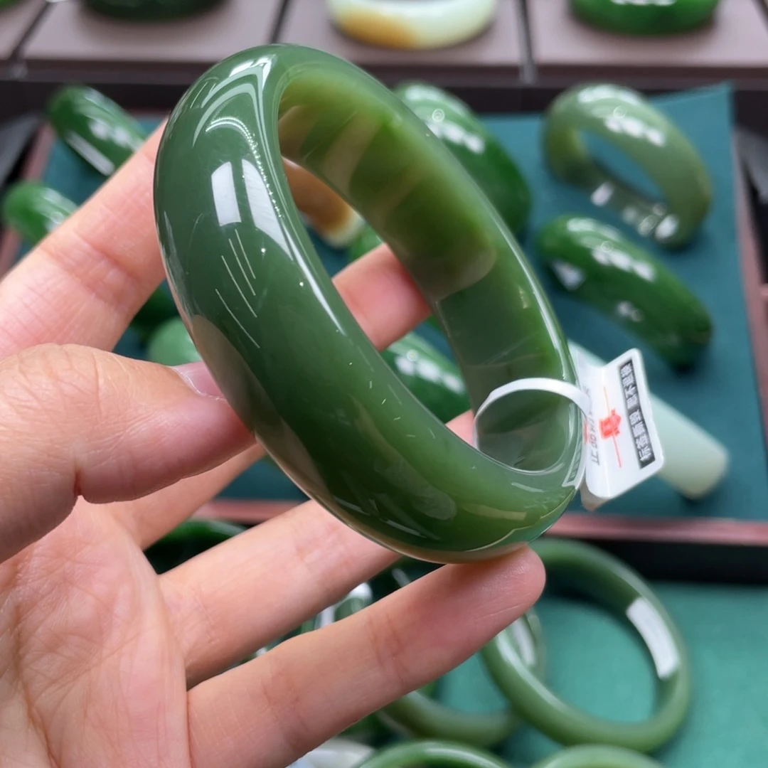 和田玉（碧玉）未镶嵌手镯6162