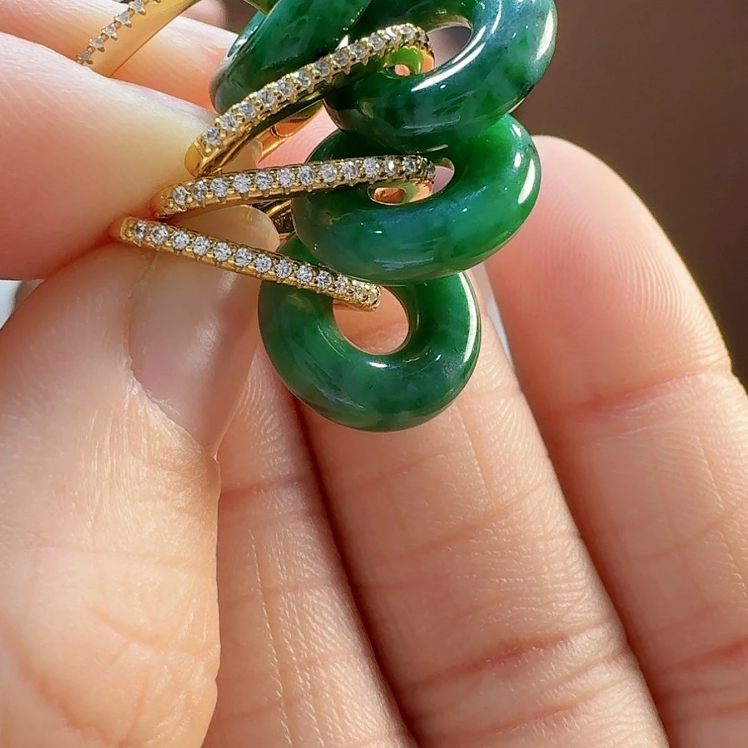 翡翠耳饰银S925镶嵌耳饰多样性发货一副