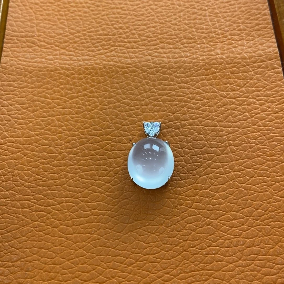 石英质玉吊坠(赠链)银S925镶嵌