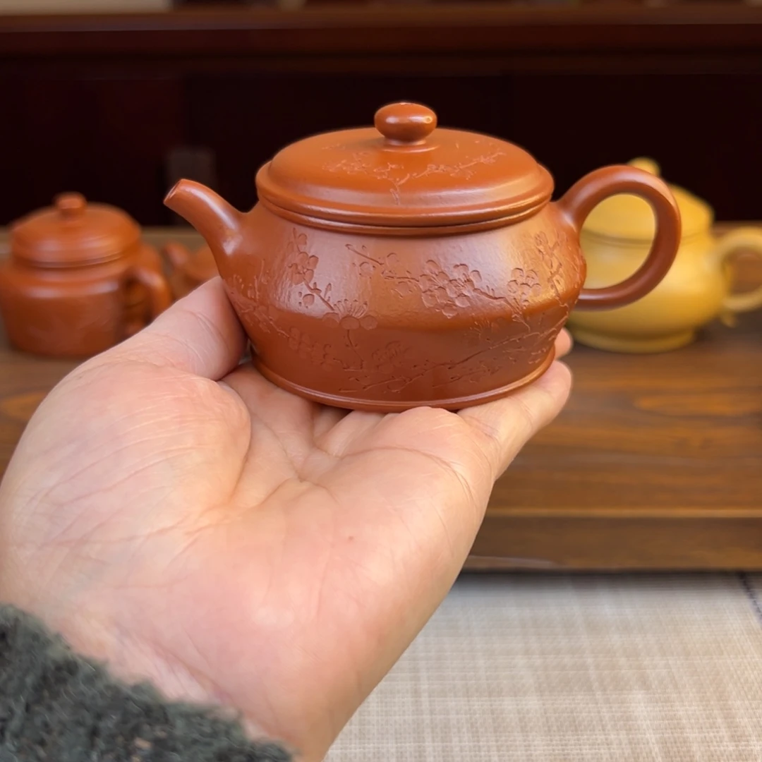 茶壶紫砂朱泥蔓舒全手120cc