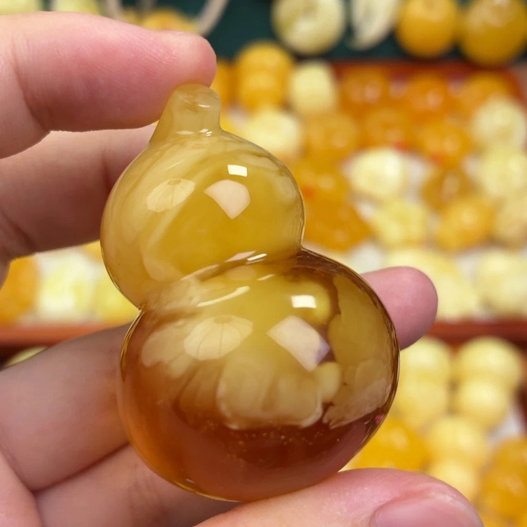 蜜蜡未镶嵌毛衣链蜜蜡