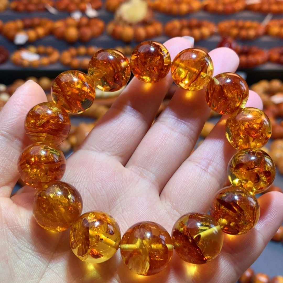 【闪购商品】未镶嵌琥珀（花珀）手串花珀手串