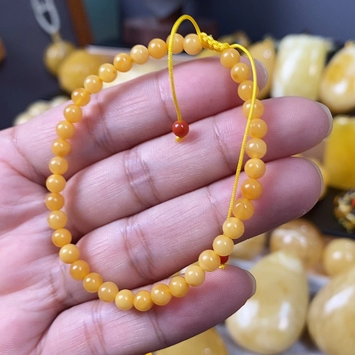 琥珀未镶嵌裸石手串4