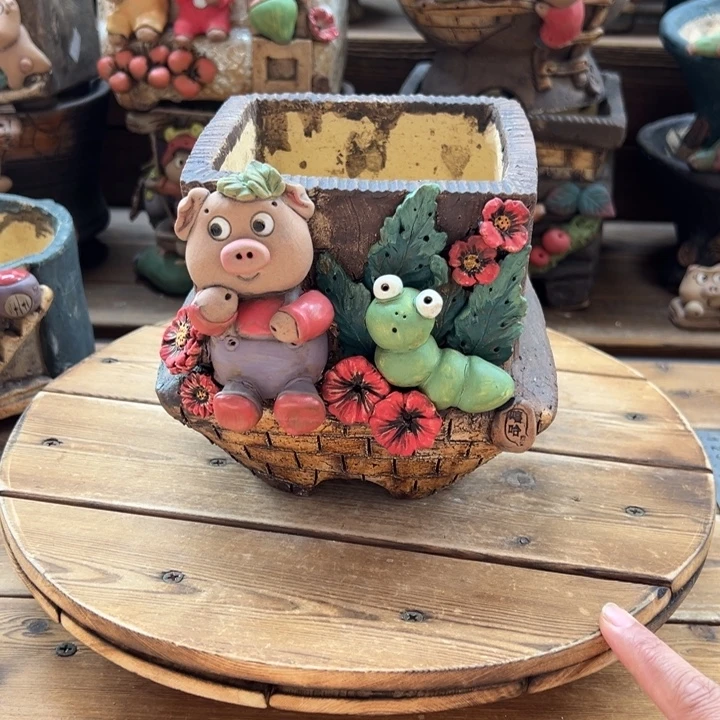 嘻哈多肉花盆百搭