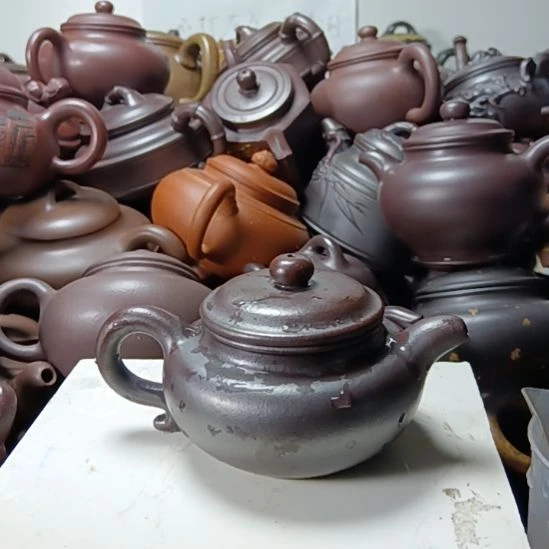 茶壶紫砂宜兴原矿古乌泥柴烧手工250cc紫砂壶