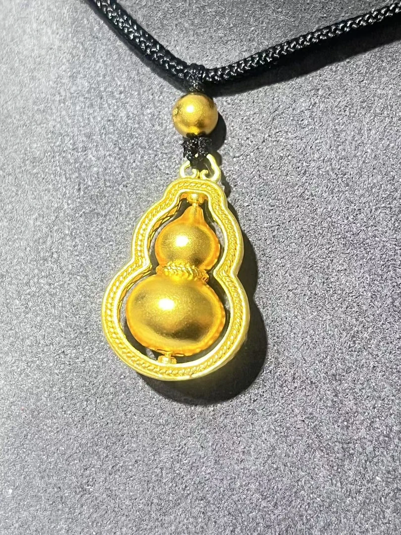 足金中转葫芦吊坠
