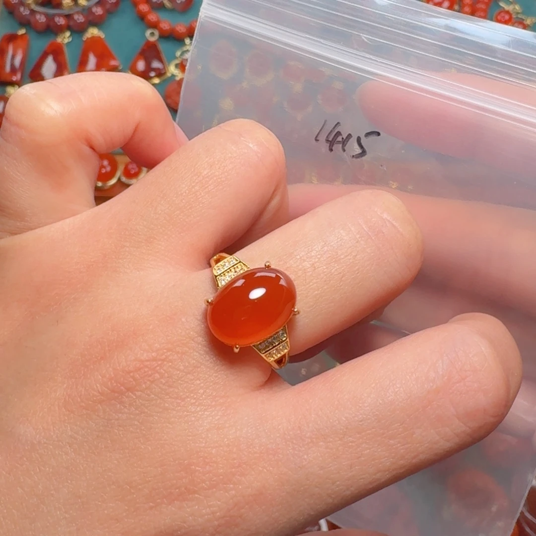 银S925镶嵌7+南红南红玛瑙