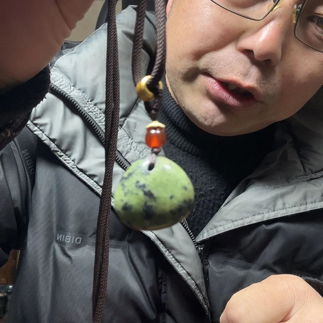 蛇纹石玉未镶嵌藏玉药王石能量产品