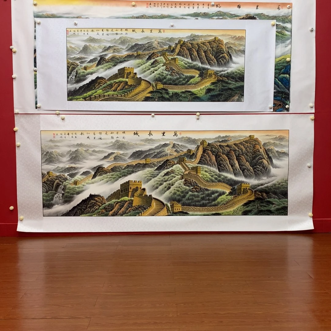 龙***号国画小六尺小六尺长城长城精品