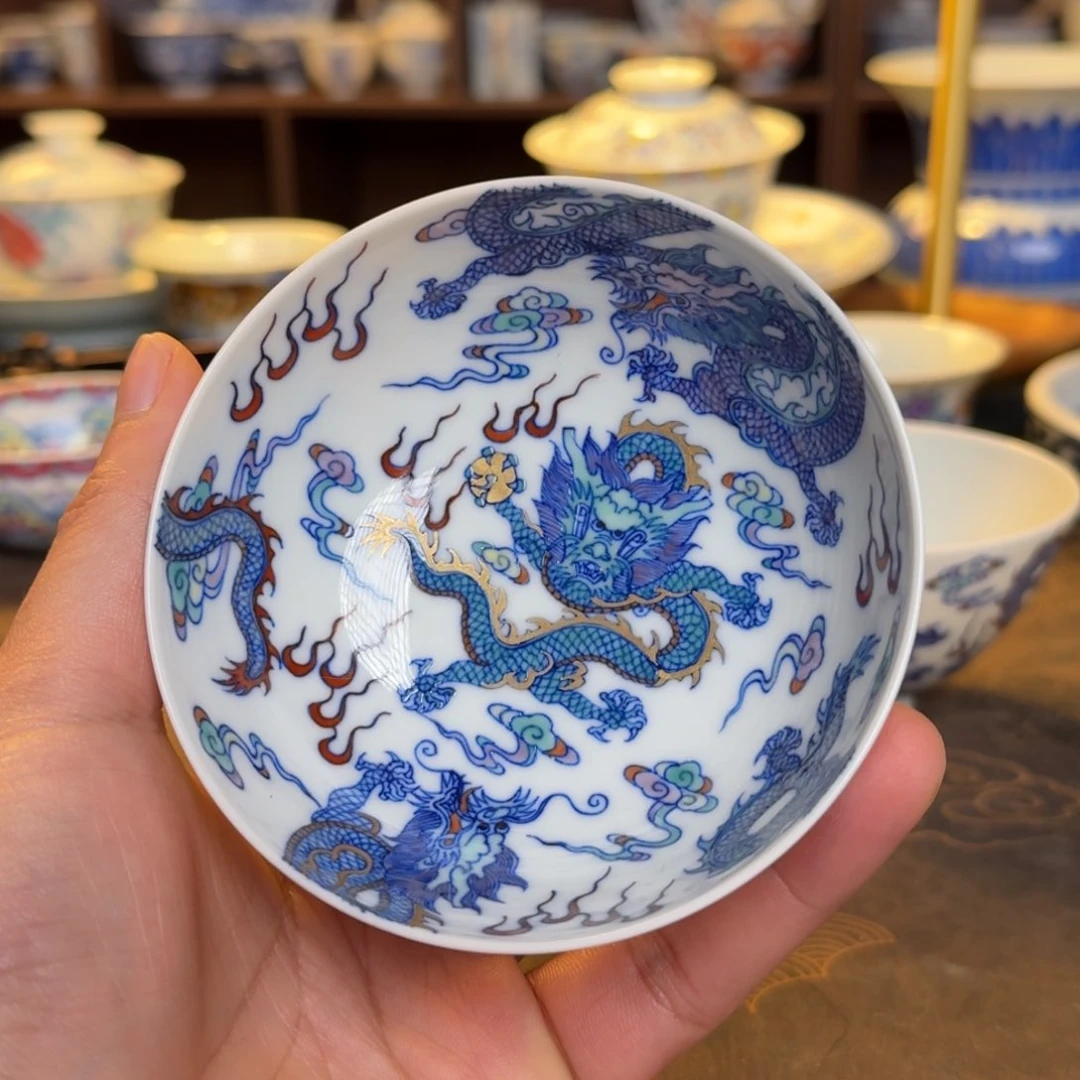 文**营纯手工手绘青花陶瓷茶具