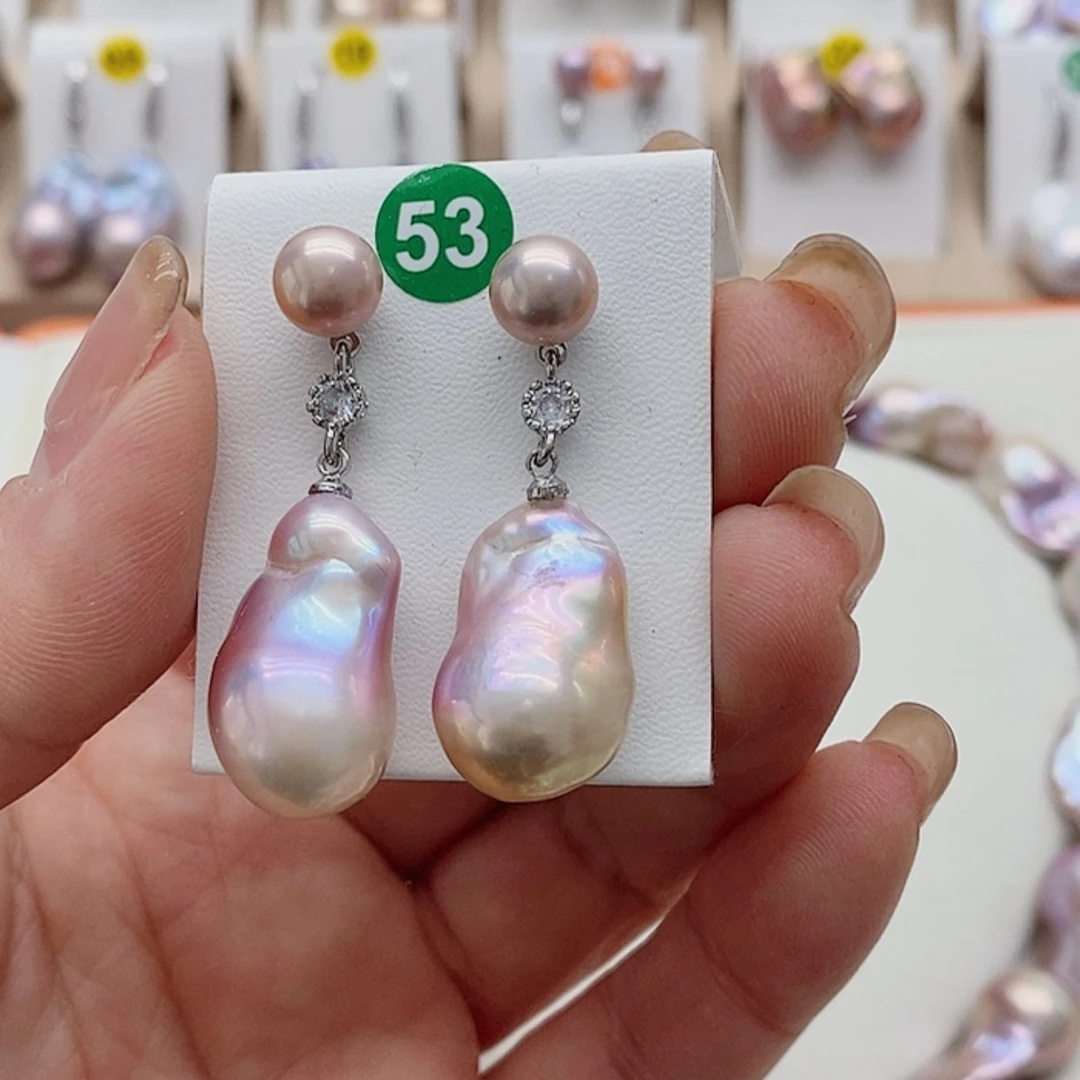 【闪购商品】淡水珍珠耳饰银S925镶嵌
