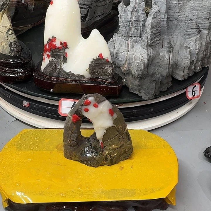 石材若*水灵璧石白灵玉