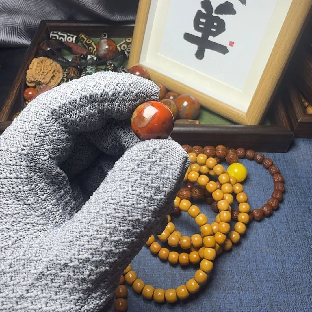 玛瑙/玉髓合金颈饰战国红