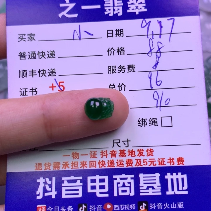 颈饰未镶嵌翡翠小****子