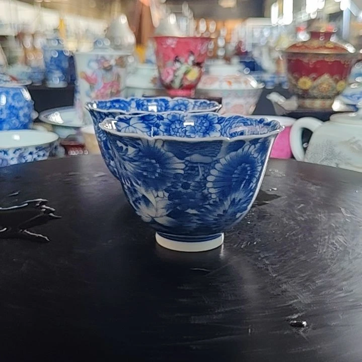 景德镇陶瓷茶具套装摆件雪景主人杯