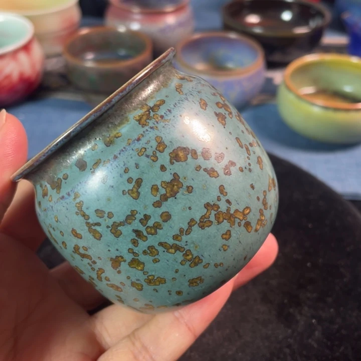 摆件钧瓷碳烧炉钧缸杯