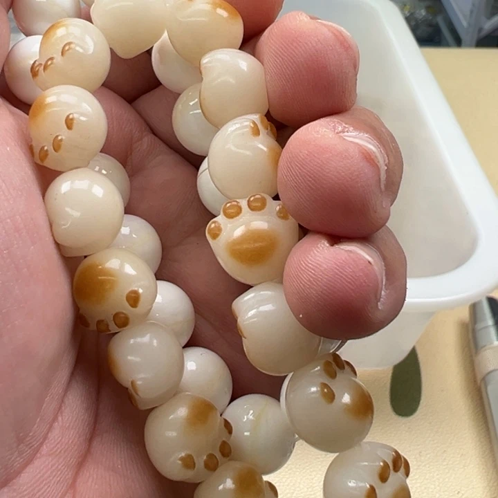 吊坠白玉菩提白色984