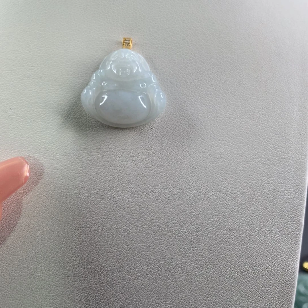 翡翠未镶嵌颈饰缅甸天然A货翡翠 佛公