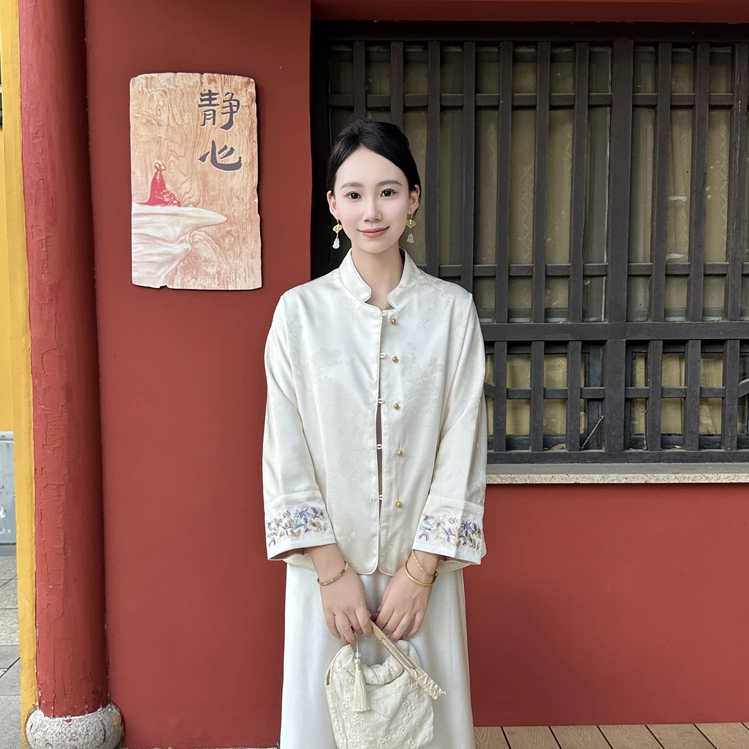 【清幽】双面穿外套时尚防晒显白上衣气质女装长袖宽松新中式