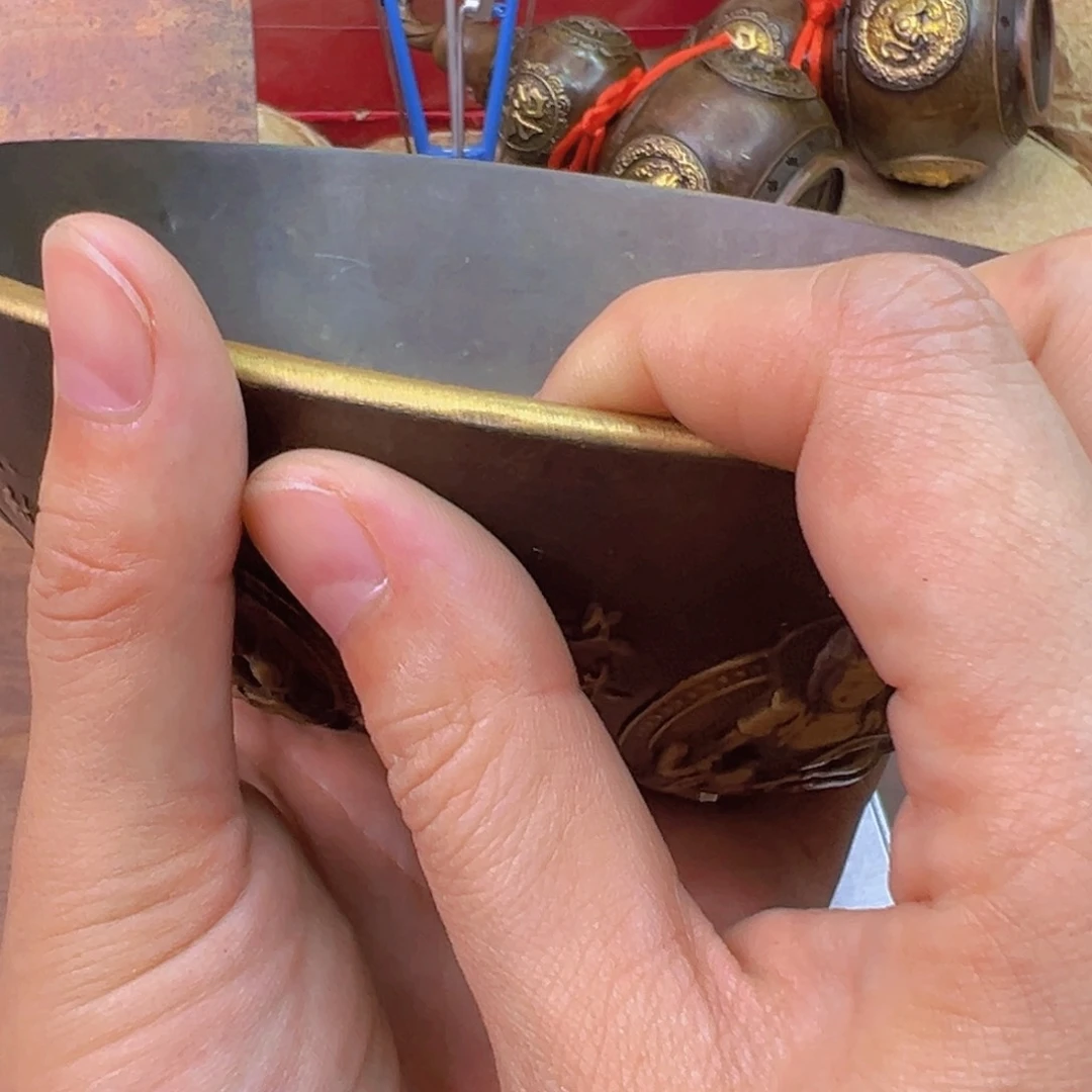 紫金风磨铜八大守护佛盘