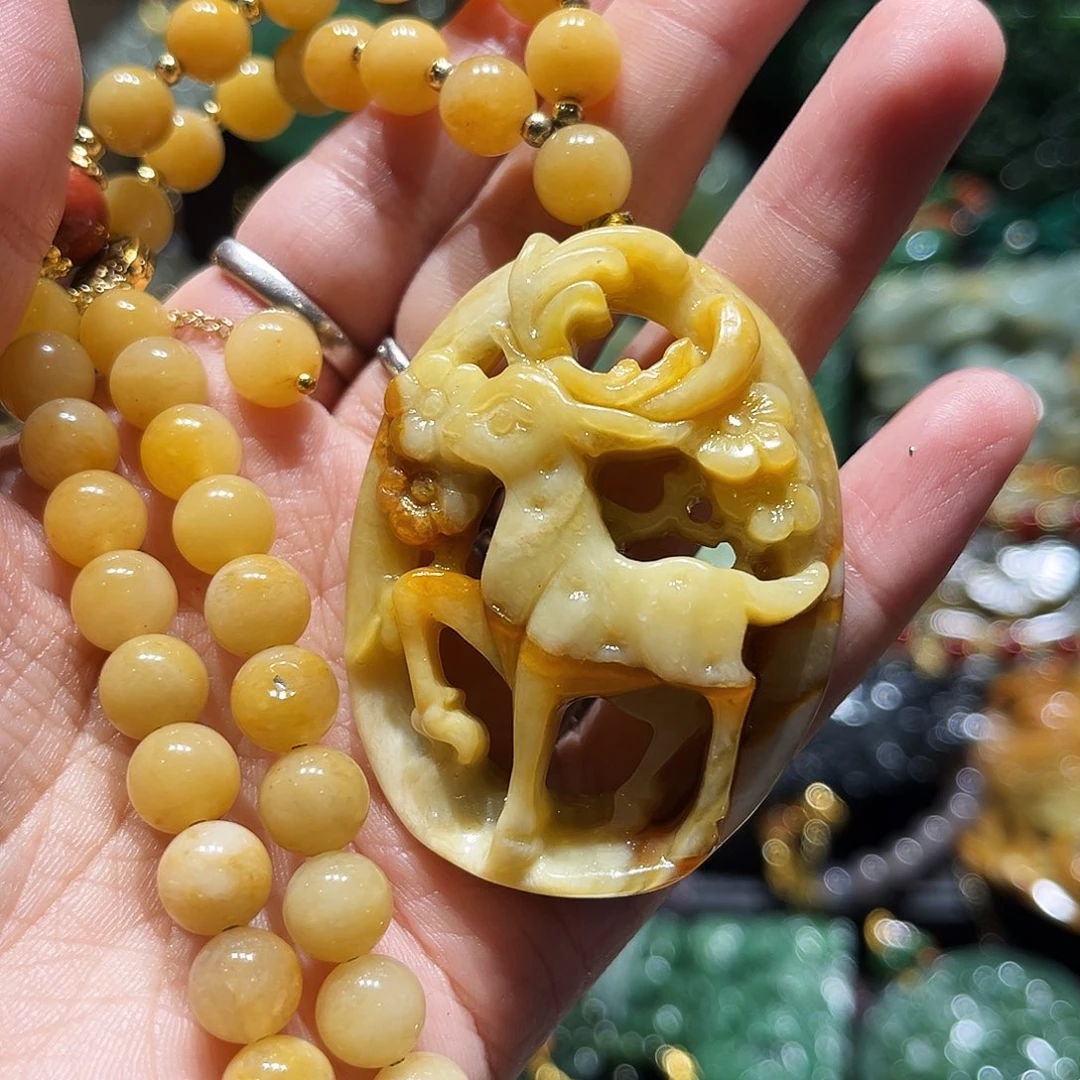 未镶嵌岫玉毛衣链