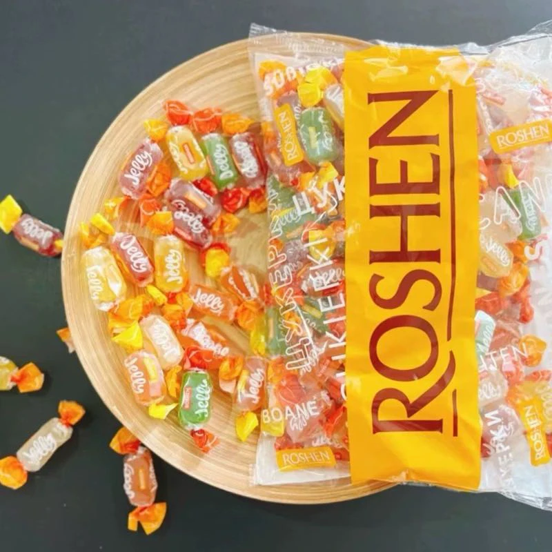 进口如胜roshen水果味软糖果汁软糕儿童零食糖果喜糖无夹心
