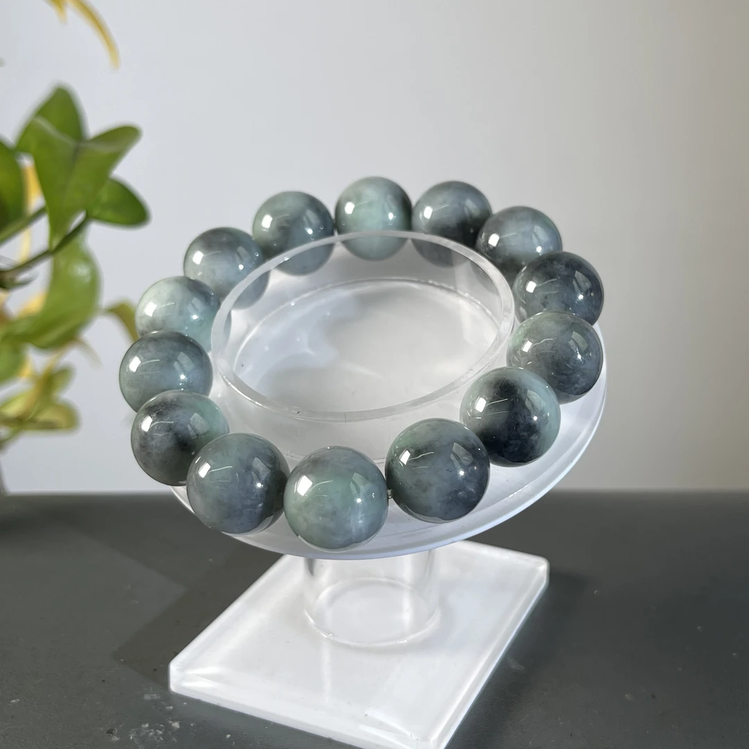 JCW02-66 天然翡翠缅甸A货 翡翠手串