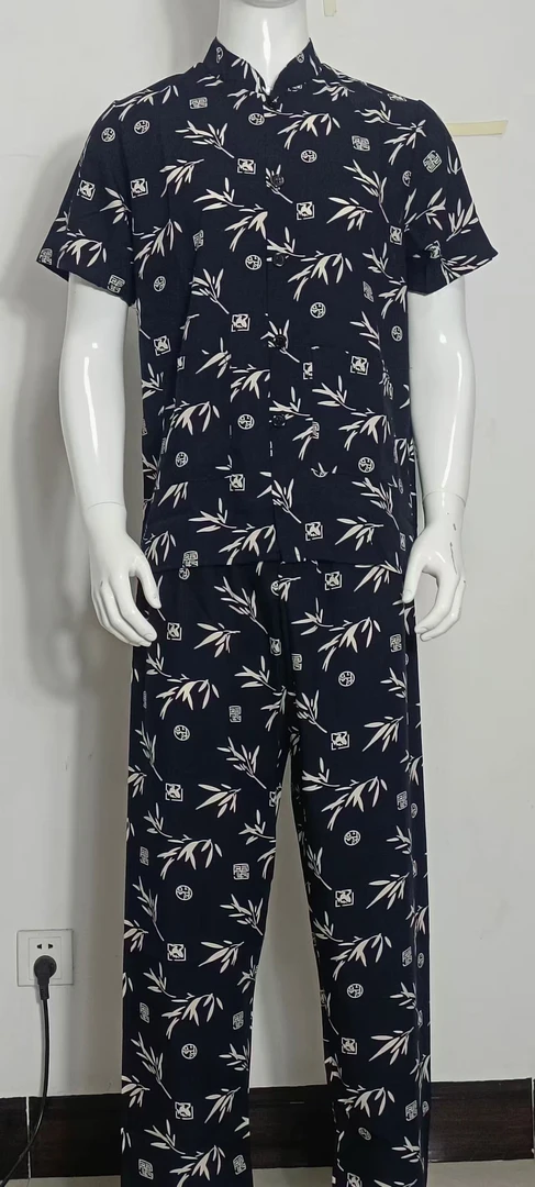 棉绸男士套装清版