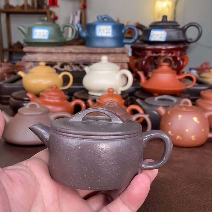 上***子茶壶紫砂天青泥半手工微瑕汉瓦