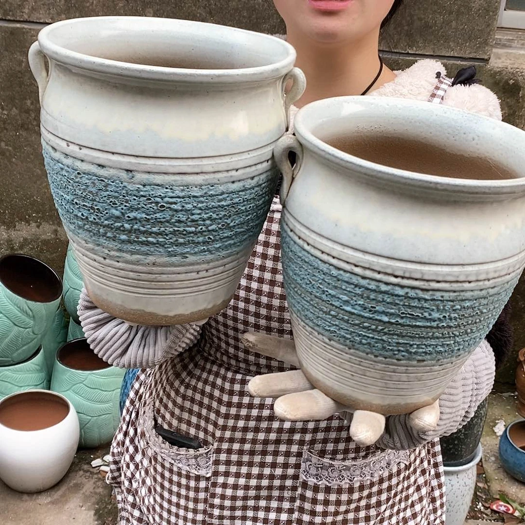 紫砂花盆正品口18高22