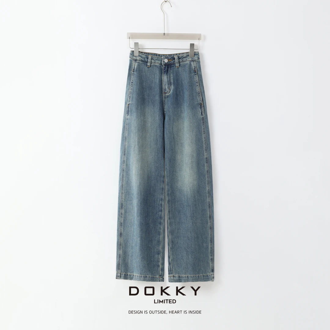 Dokky「宝藏小镰刀.紫标」高定三醋酸汉麻.立裁显瘦牛仔裤LB0161